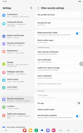 Press Set up SIM card lock.