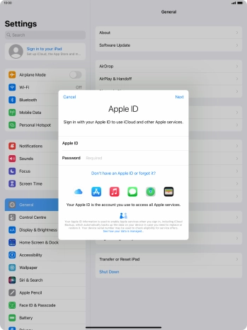 Press the field next to 
