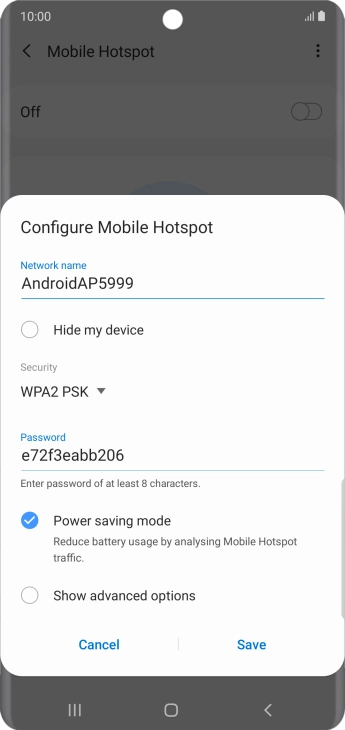 Press the field below 