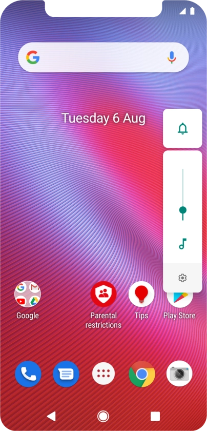 Press the sound mode icon the necessary number of times to turn silent mode on or off.