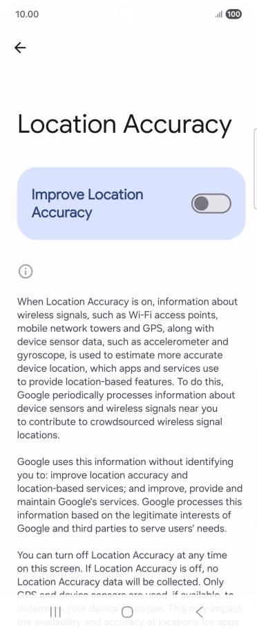 If you press the indicator next to 