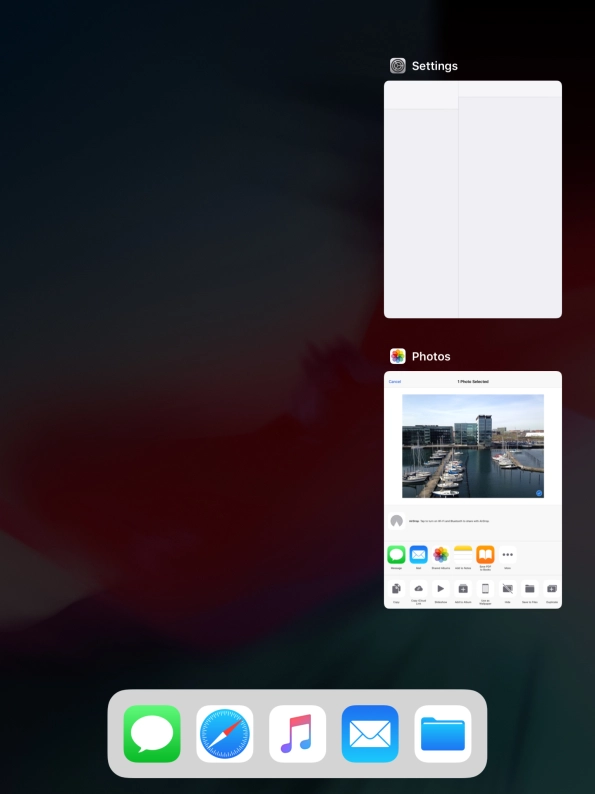 Slide upwards on the required application to end it.