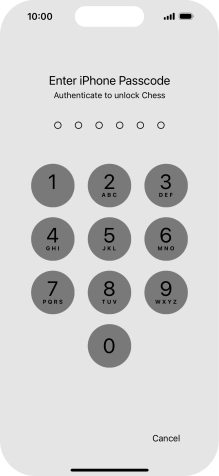 Use the phone lock code you created. The app is now no longer locked.