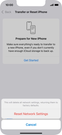 Press Reset Network Settings.