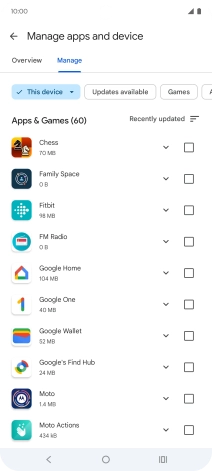 Press the required app.