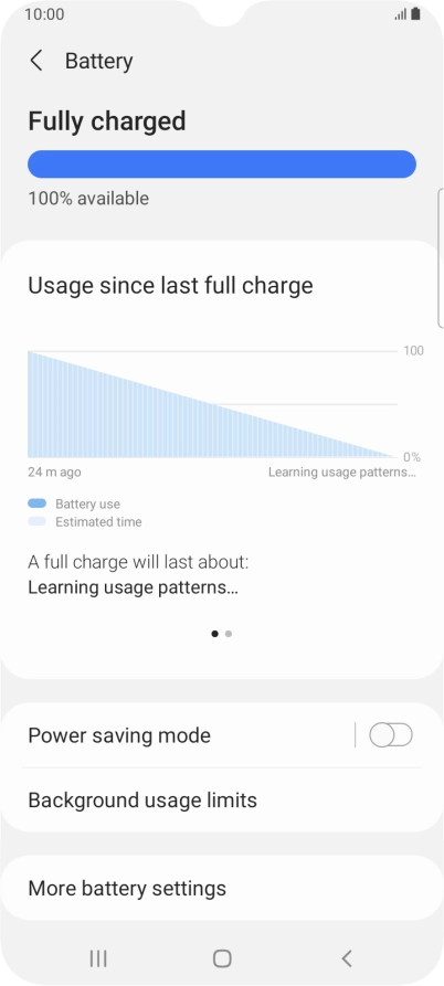 Press Power saving mode.