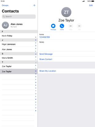 Press the Home key to return to the home screen.
