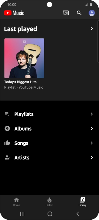 Press the required category and go to the required audio file.