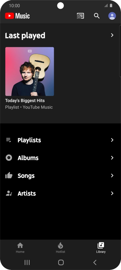 Press the required category and go to the required audio file.