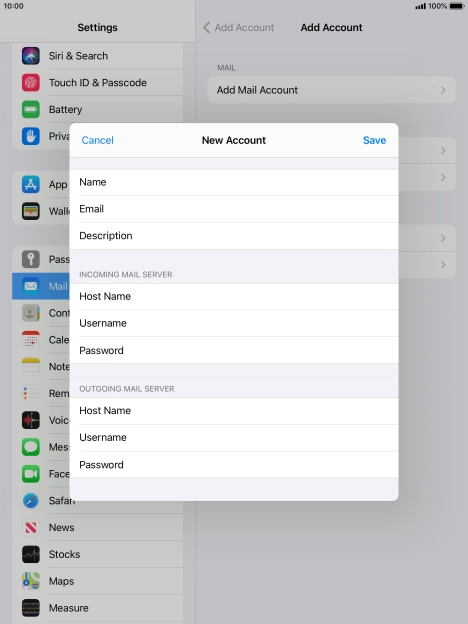 Press Save. Your email account has now been set up. To select more settings for incoming and outgoing server, proceed with the following steps.