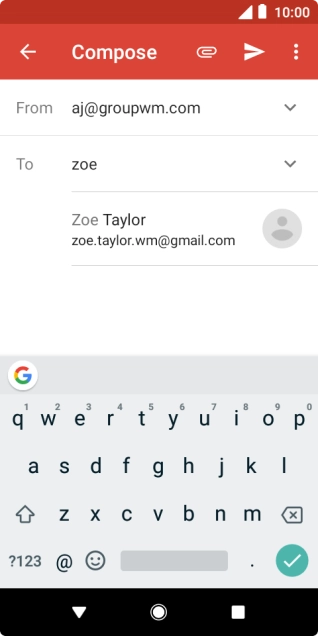 Press the required contact.