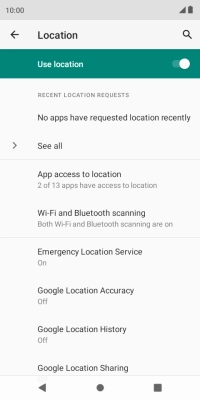 Press Google Location Accuracy.