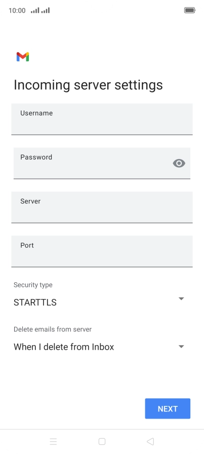 Press the field below 