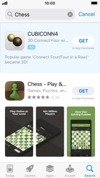 Press the required app.