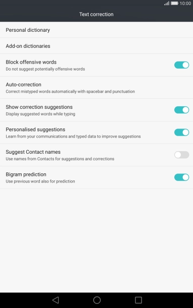 Press the Home key to return to the home screen.