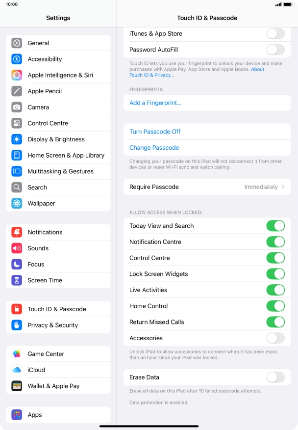 Press the indicator next to 
