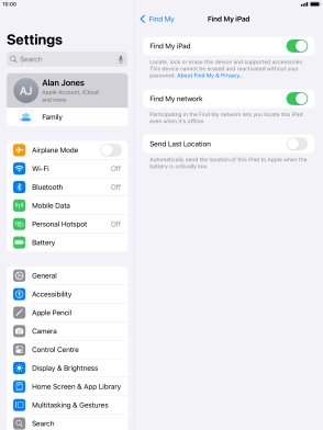 Press the indicator next to 