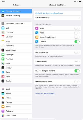 Press the indicator next to 
