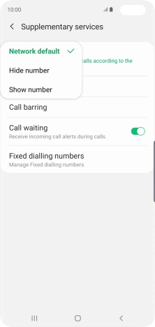 Press Show number to turn on caller identification.
