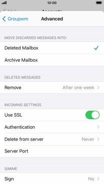 Press the indicator next to 
