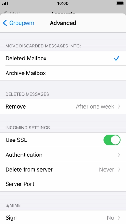 Press the indicator next to 