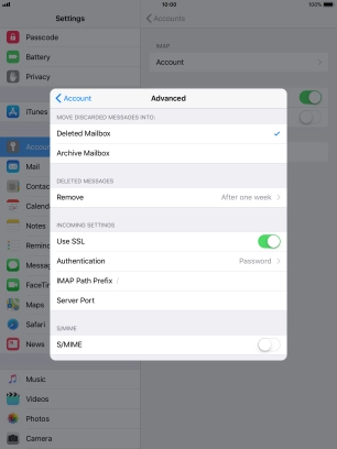 Press the indicator next to 