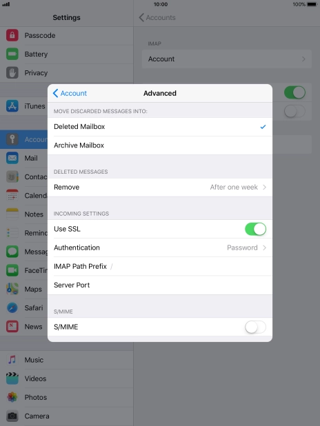 Press the indicator next to 