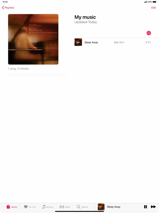 Press the song title.