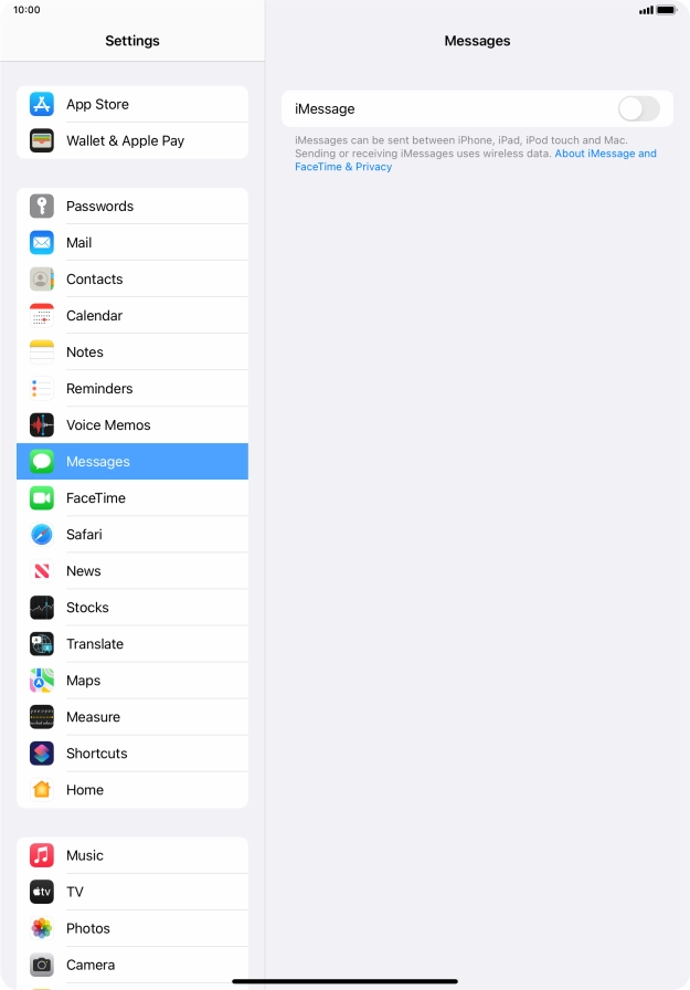 Press the indicator next to 