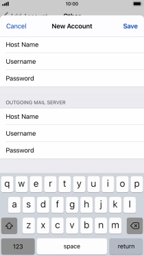 Press Save. Your email account has now been set up. To select more settings for incoming and outgoing server, proceed with the following steps.