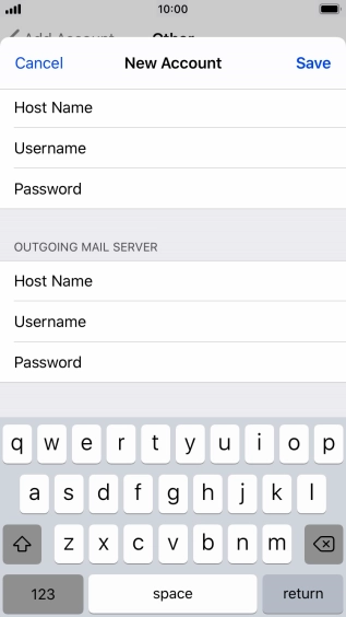 Press Save. Your email account has now been set up. To select more settings for incoming and outgoing server, proceed with the following steps.