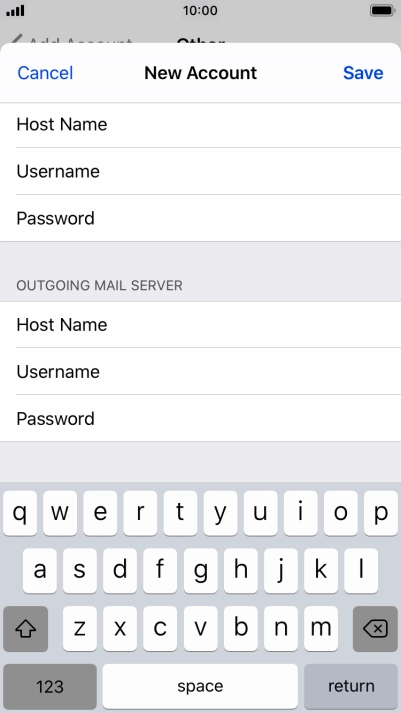 Press Save. Your email account has now been set up. To select more settings for incoming and outgoing server, proceed with the following steps.