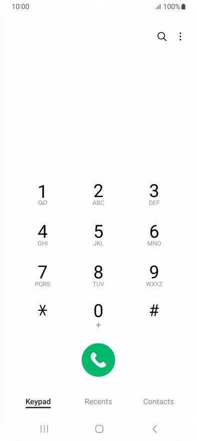 Press the menu icon.