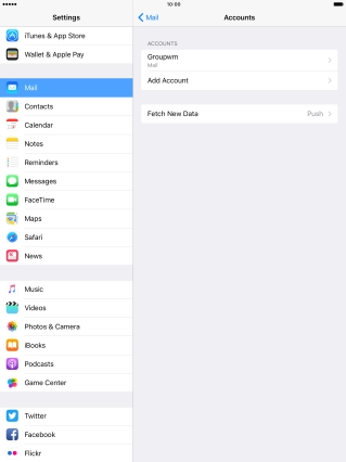 Press the name and key in the name of your email provider's outgoing server.