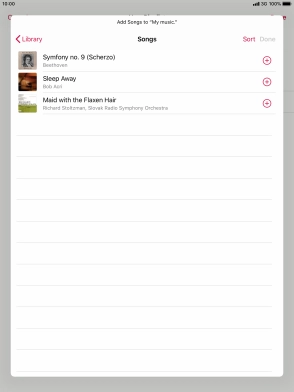 Go to the required category and press the required audio file.