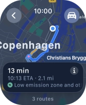 Press the transport type icon.