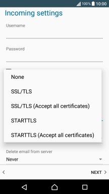 Press None to turn off the function.