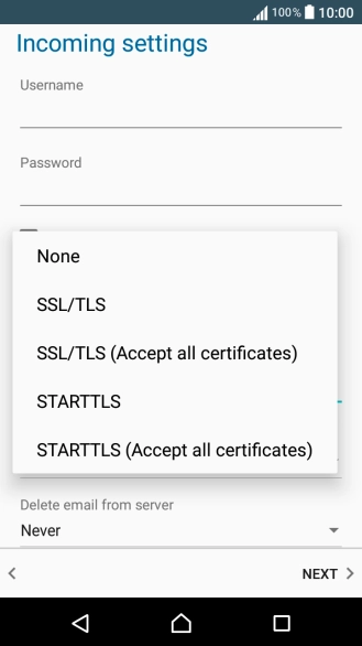 Press None to turn off the function.