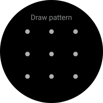 Slide your finger across the screen to connect at least four points and follow the instructions on the screen to create a pattern as lock code.