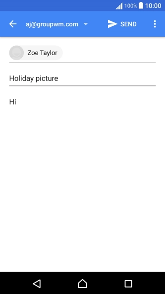 Press the menu icon.