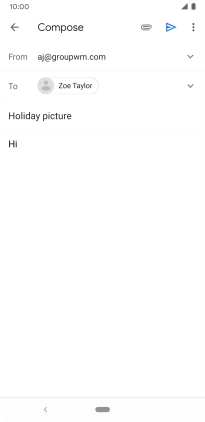 Press the attachment icon.