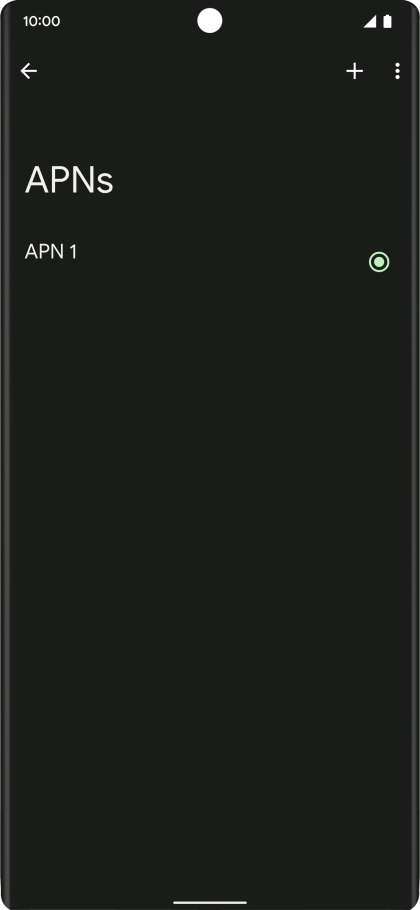 Press the new data connection icon.