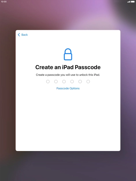 Press Passcode Options.