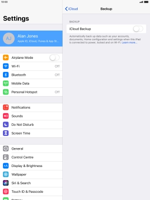 Press the indicator next to 