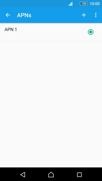 Press the new data connection icon.