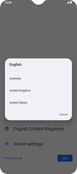 Press the required country or area.