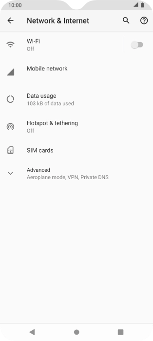 Press Mobile network.