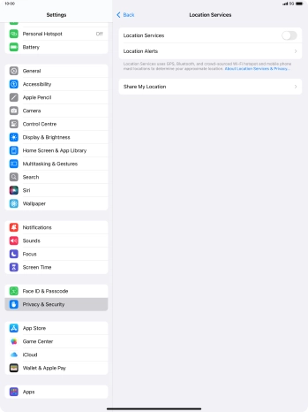 Press the indicator next to 