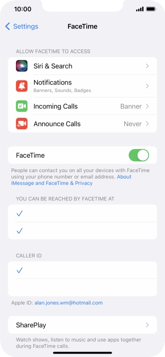 Press the indicator next to 