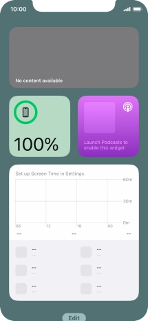 Slide your finger upwards on the screen.